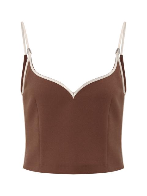 Sweetheart Neck Singlet brown