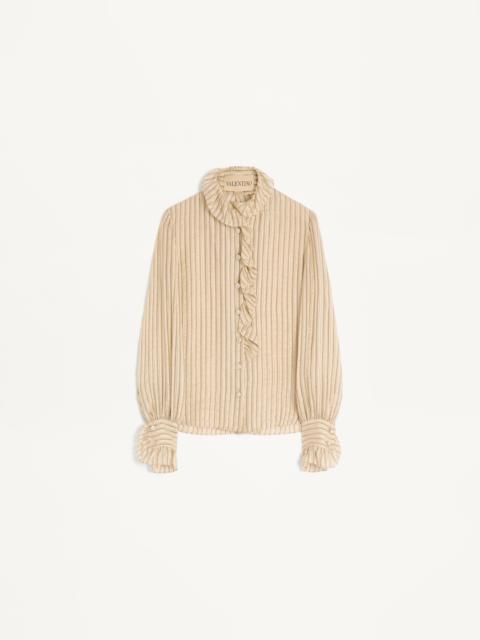 SEERSUCKER LAMÉ SHIRT