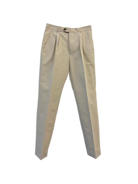 pleated cuffed trousers