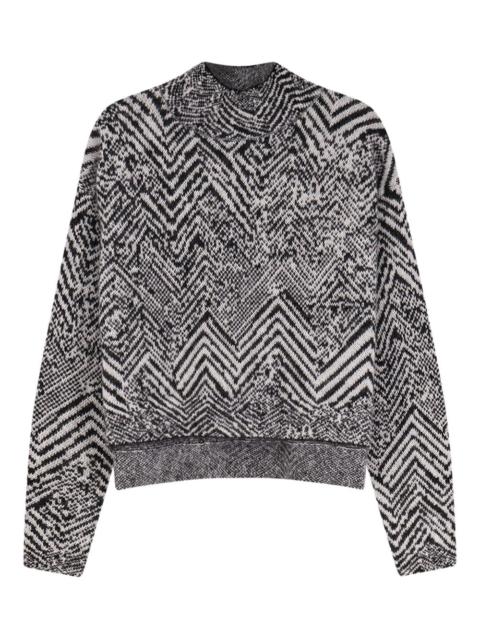 high-collar  sweater