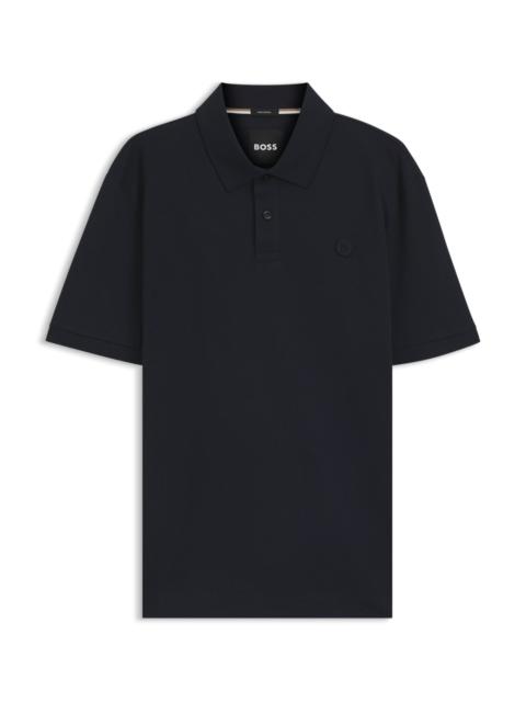 COTTON-PIQUÉ POLO SHIRT WITH DOUBLE B MONOGRAM