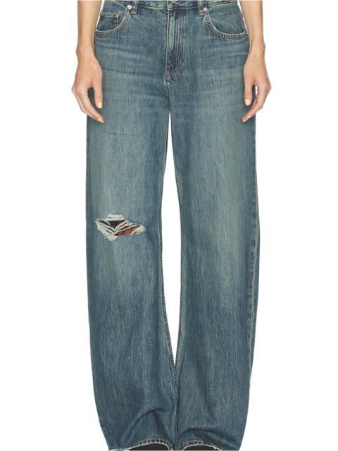 Relaxed Destroyed Bootcut Jeans