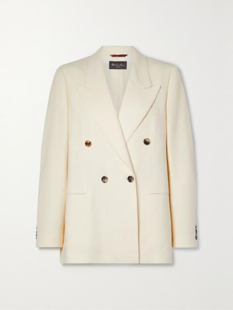 Aurora linen and wool-blend twill blazer White