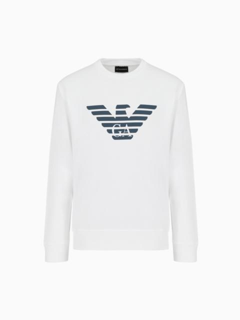Modal-blend sweatshirt with logo print
