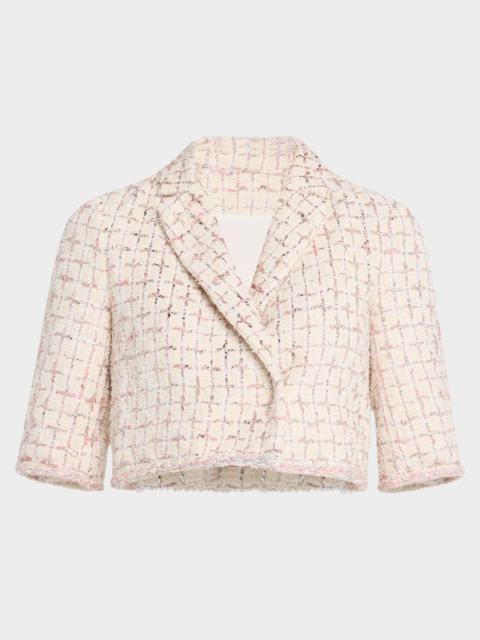 Metallic Eyelash Tweed Crop Jacket