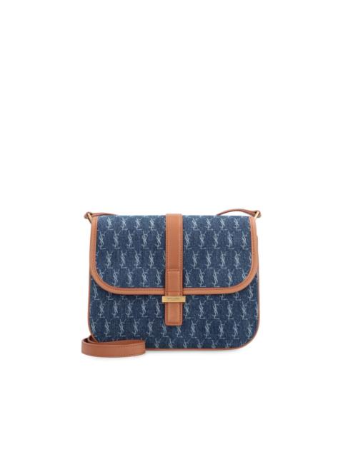 monogram denim crossbody bag