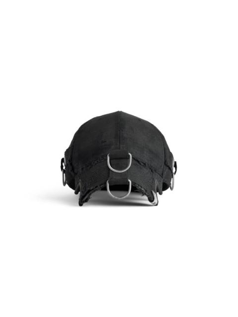 Men's D-ring Cargo Cap in Black