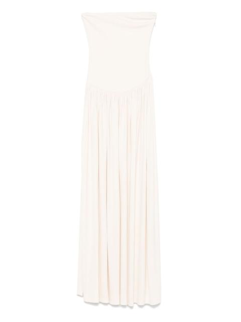 strapless midi dress
