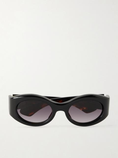 Gia Oversized Oval-frame Acetate Sunglasses