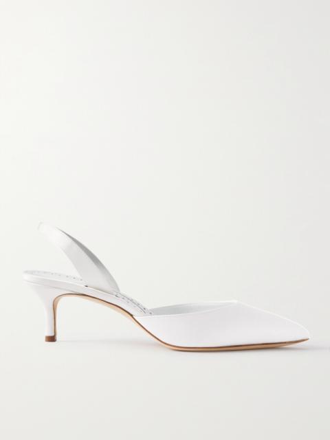 Carolyne Bridal 50 Satin Slingback Pumps