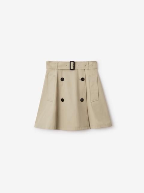 Gabardine Trench Mini Skirt