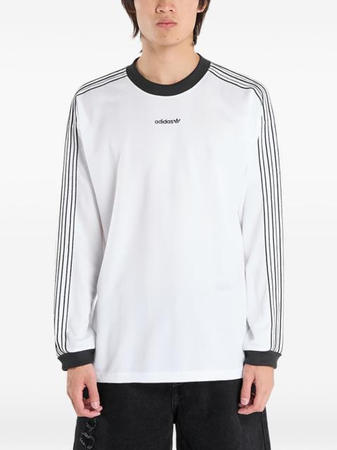 long-sleeve stripe-detail T-shirt