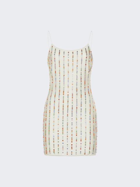 Soft Gem Mini Dress White And Multicolor