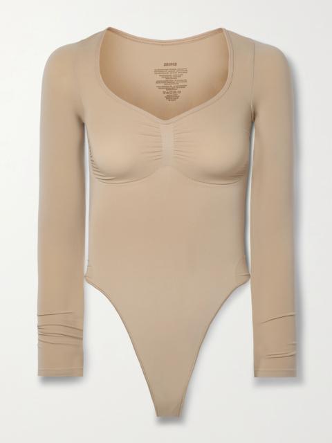 Seamless Sculpt Long Sleeve Thong Bodysuit