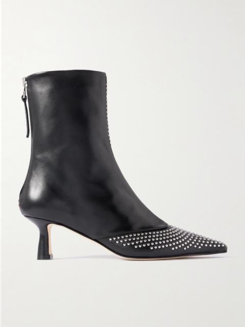Sila Studded Leather Ankle Boots