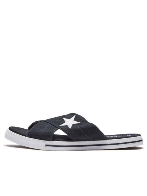 (WMNS) Converse One Star Slide 'Black' 565527C