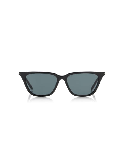Sulpice Thin Square-Frame Acetate Sunglasses black