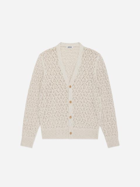 Classic Cardigan - Ecru Flamme Lace Knit
