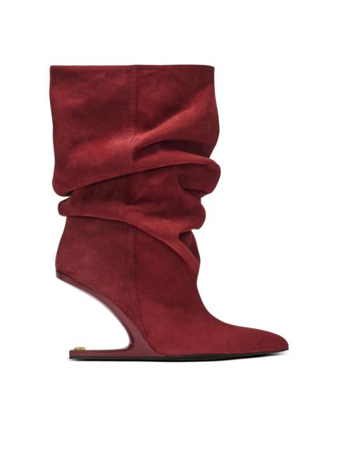 No Wedge suede ankle boots