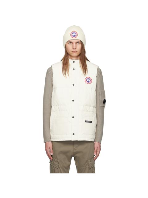 White Freestyle Crew Down Vest