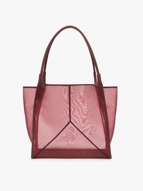 Victoria Tote Bag Large In Burgundy Mesh