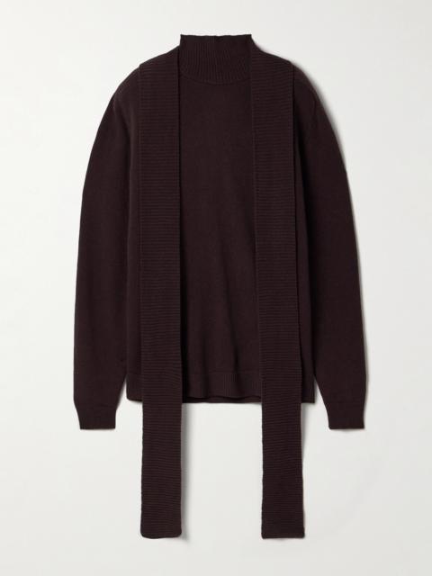 Cutout Wool Turtleneck Sweater