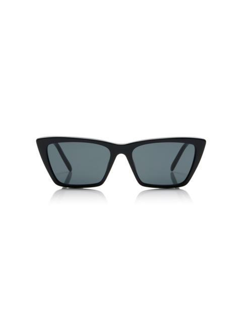 Mica Thin Cat-Eye Acetate Sunglasses black
