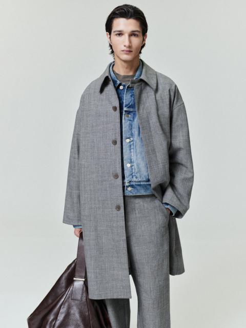 Mouline Wool  Relaxed Trench Coat
