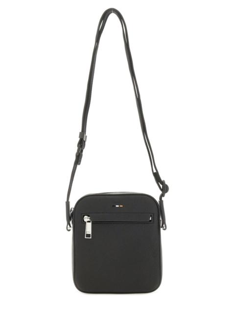 LEATHER "REPORTER" BAG WITH EMBOSSED LOGO