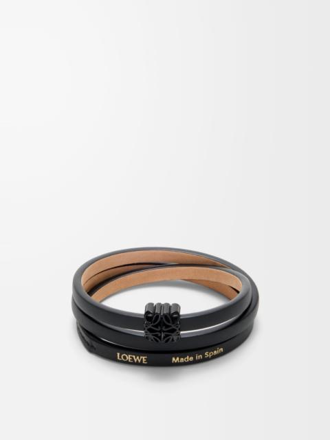 Anagram Bombé twist bracelet in calfskin