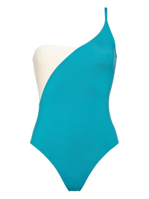 Tandem one piece swimsuit