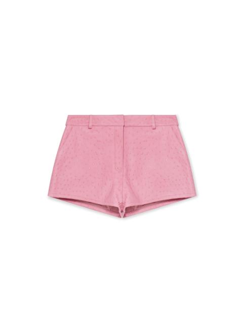 Embossed Leather Mini Shorts | Casablanca Paris