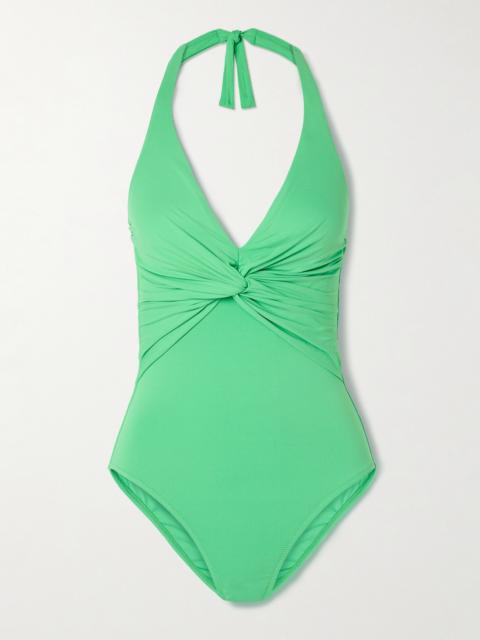 Zanzibar Ruched Halterneck Swimsuit