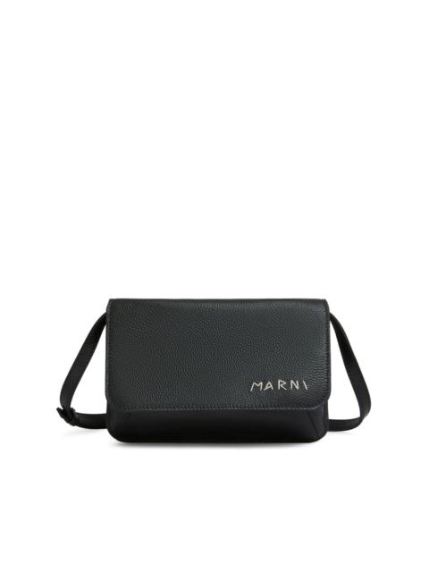 Mending leather pochette bag