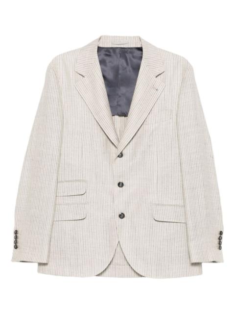 stripe-pattern blazer