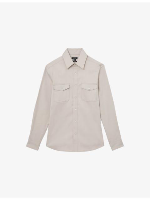 Mcrae Patch-Pocket Stretch-Cotton Overshirt