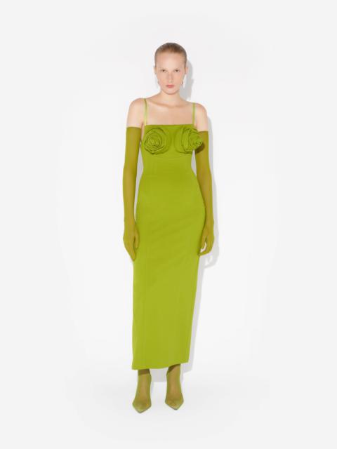 THE GREEN CONICAL BRA CUP DRESS