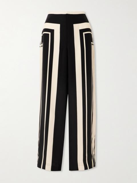 Pietra Printed Silk-crepe Wide-leg Pants