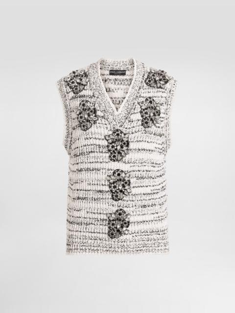 Intarsia pullover vest