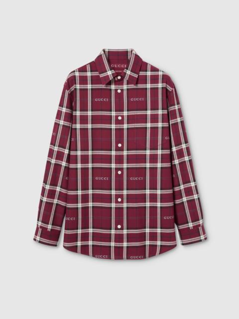 Tartan cotton jacquard shirt