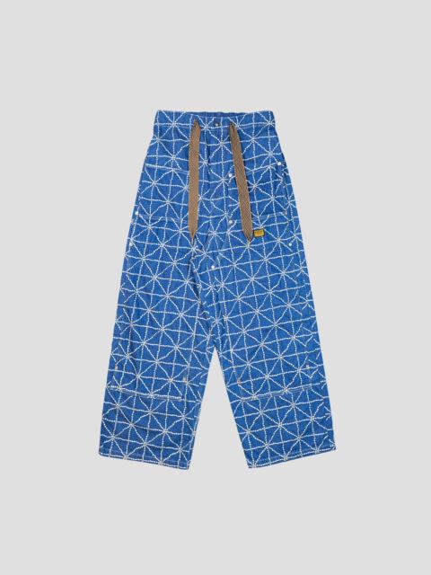 8oz DENIM FOLD DOJO W-KNEE BAGGY PANTS