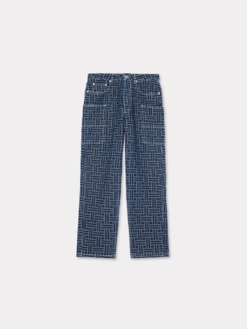 'KENZO Weave' cargo monkey jeans in japanese denim