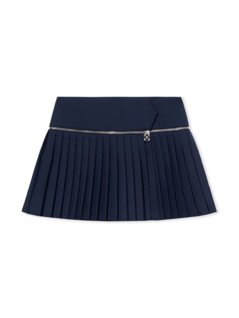 Zip Pleated Skirt