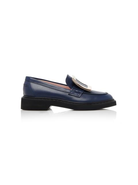 Viv Rangers Buckle Leather Loafers navy
