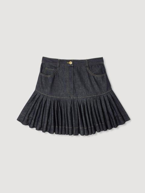 MINI DENIM RUFFLED SKIRT