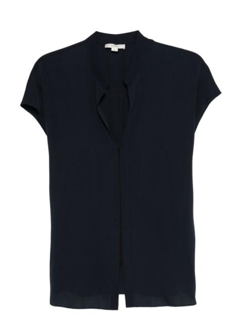 v-neck short-sleeve blouse