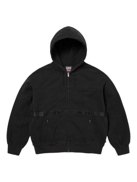 x Marithé+François Girbaud zip-up hoodie
