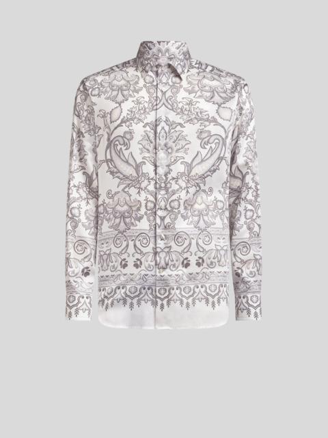 COTTON SHIRT WITH PLACED PRINT