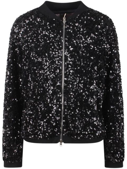 sequin-embellished bomber jacket