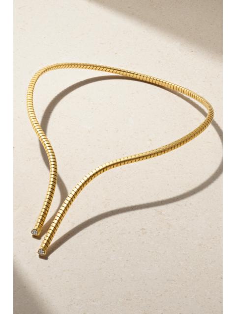 Trisolina 18-karat Gold Diamond Necklace